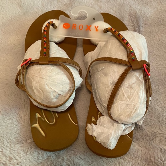Roxy Spumoni sandals with rainbow bead details, women's 8, NWT - Picture 13 of 15